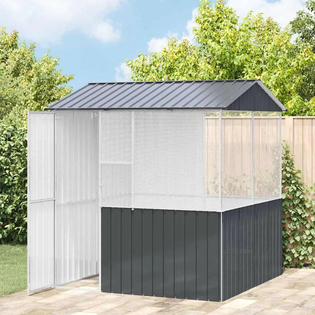 vidaXL vidaXL Bird Cage Anthracite 215 x 209 x 230 cm Galvanised Steel - Bird Cage