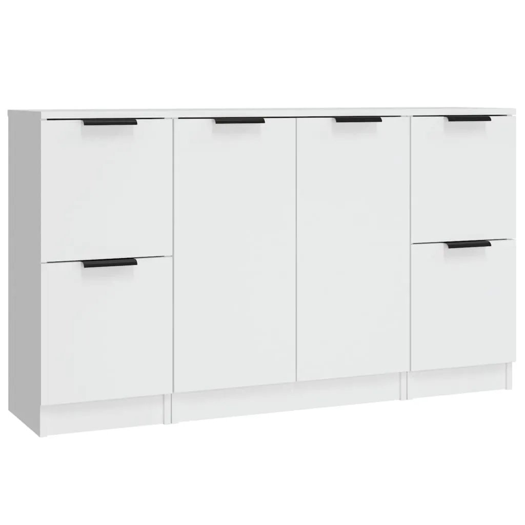 vidaXL vidaXL Sideboards 3 pcs White Engineered Wood - Sideboard