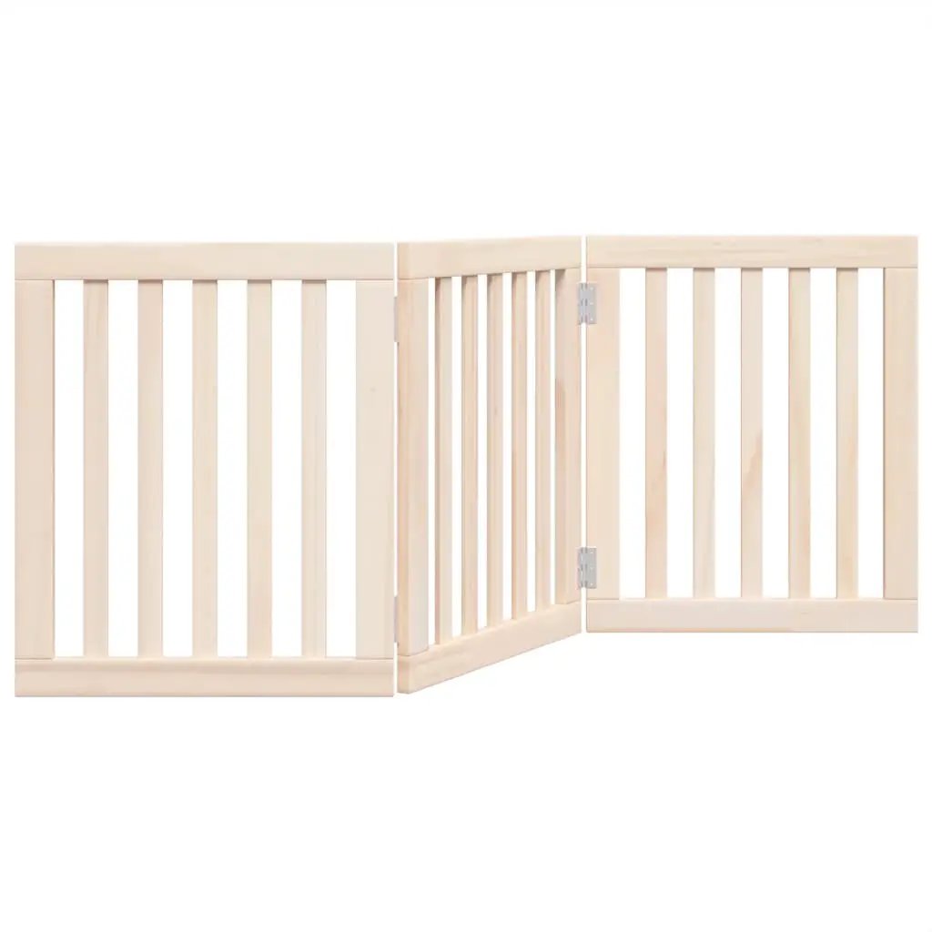 vidaXL Dog Gate Foldable 3 Panels 150 cm Poplar Wood - from vidaXL
