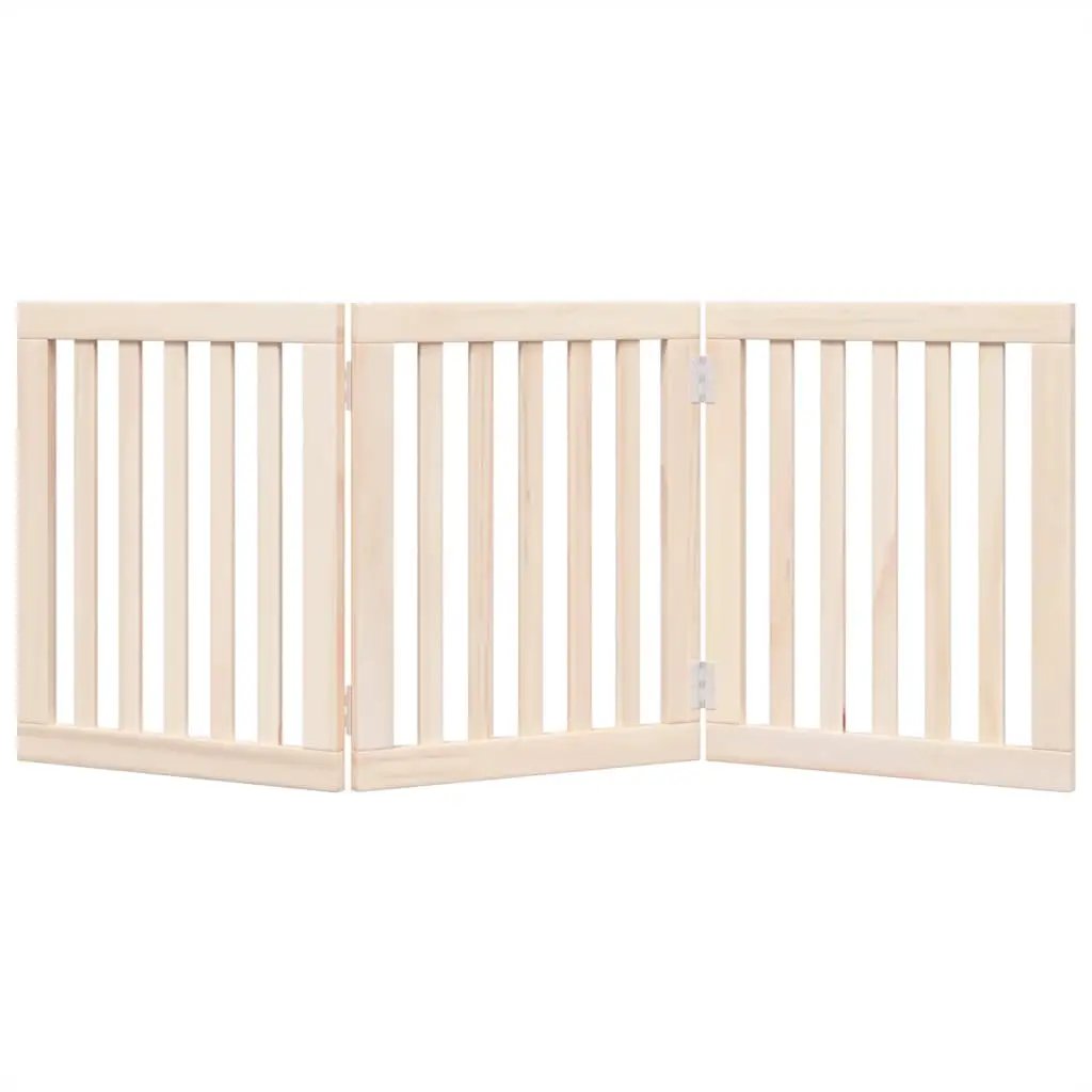 vidaXL Dog Gate Foldable 3 Panels 150 cm Poplar Wood - from vidaXL