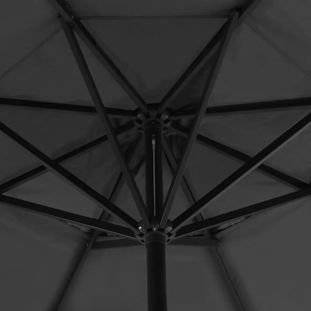 vidaXL vidaXL Garden Parasol with Portable Base Anthracite - Parasol