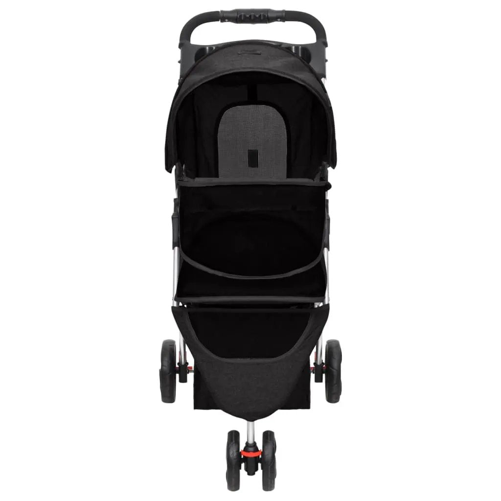 vidaXL Folding Dog Stroller Black 80x46x98 cm Oxford Fabric - from vidaXL