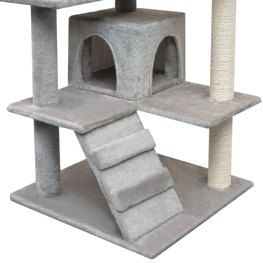 vidaXL vidaXL Cat Tree with Sisal Scratching Posts 125 cm Grey - Cat Tree