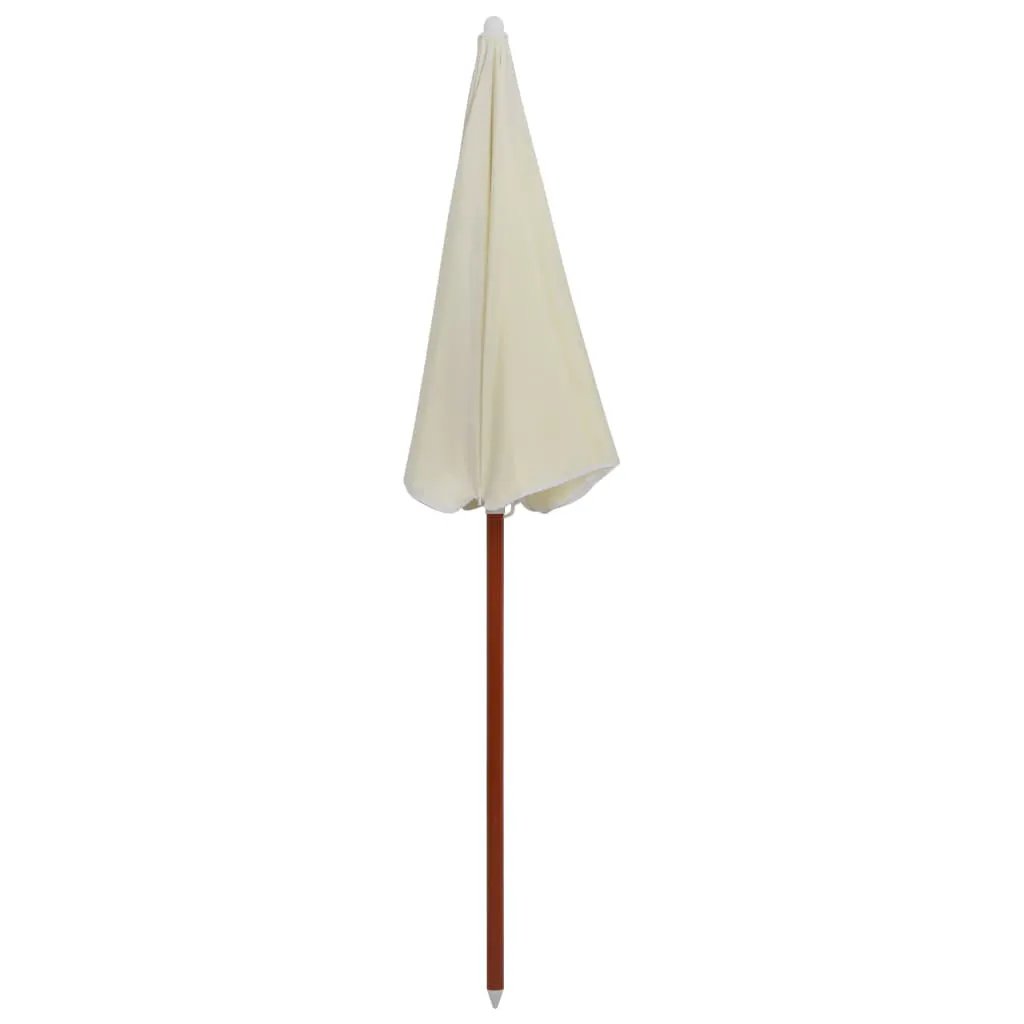vidaXL vidaXL Garden Parasol with Steel Pole 180 cm Sand - Parasol