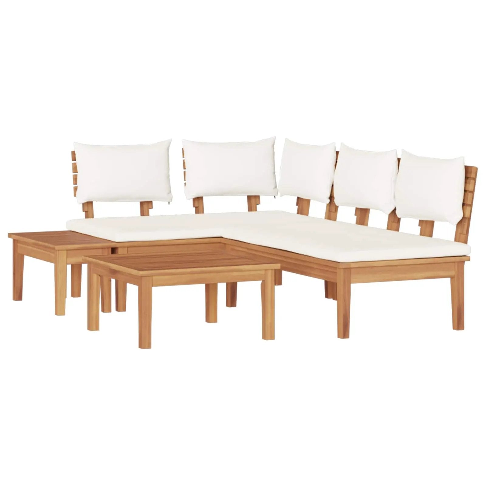 vidaXL vidaXL Garden Sofa Set 4 pcs Brown and Cream - Garden Sofa Sets