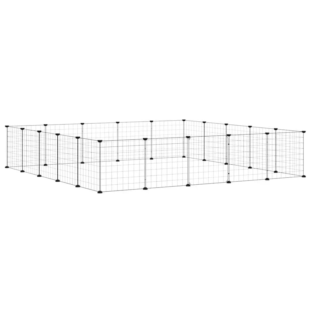 vidaXL Pet Cage | Black | Powder-Coated Steel - from vidaXL