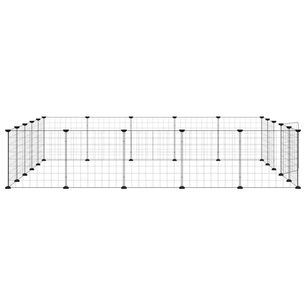 vidaXL Pet Cage | Black | Powder-Coated Steel - from vidaXL