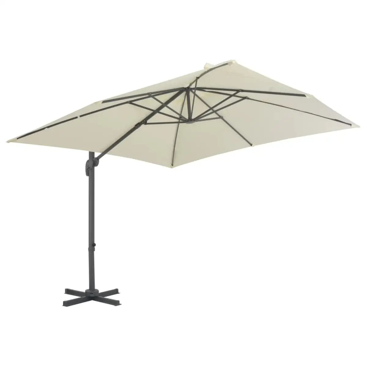 vidaXL vidaXL Garden Parasol with Portable Base Sand - Parasol
