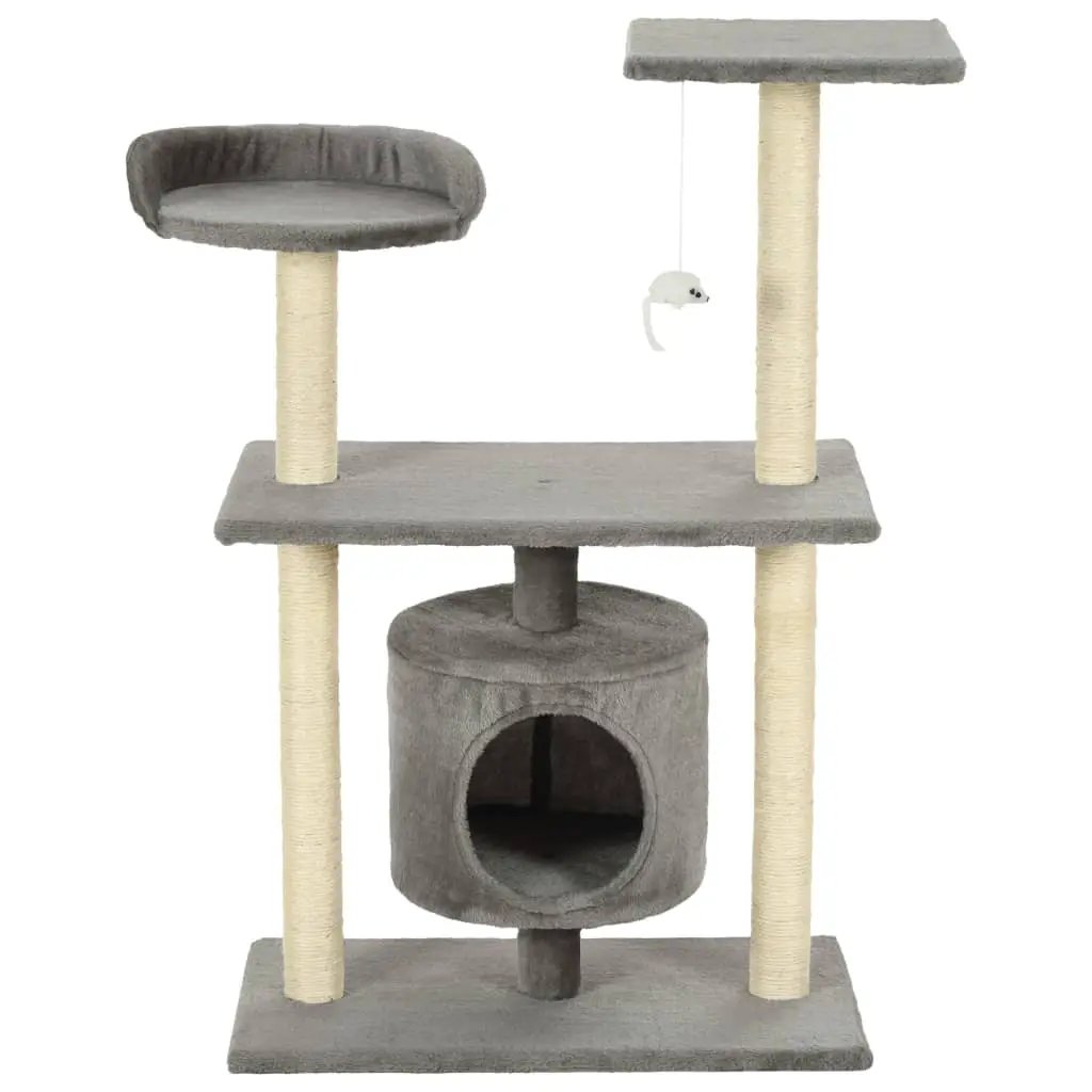 vidaXL vidaXL Cat Tree with Sisal Scratching Posts 95 cm Grey - Cat Tree