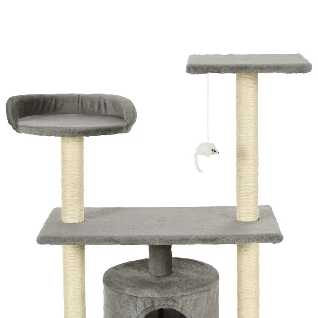 vidaXL vidaXL Cat Tree with Sisal Scratching Posts 95 cm Grey - Cat Tree