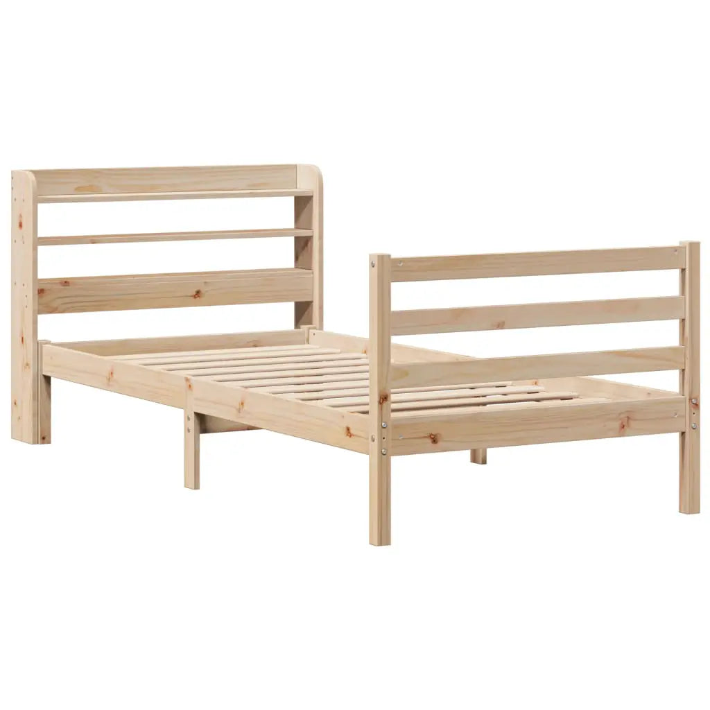 vidaXL Bed Frame with Headboard without Mattress 100x200 cm - from vidaXL