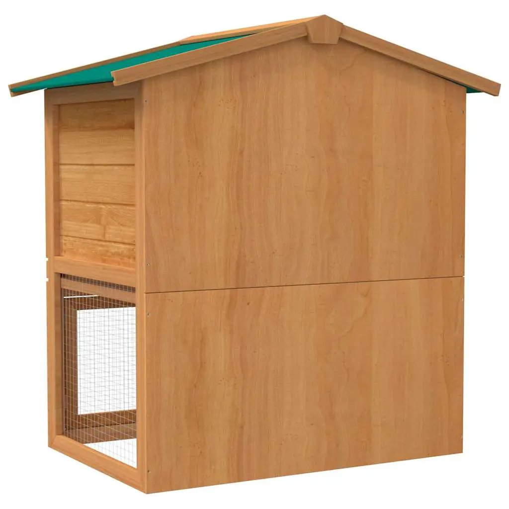 vidaXL Outdoor Rabbit Hutch Small Animal House Pet Cage 3 Doors Wood - from vidaXL