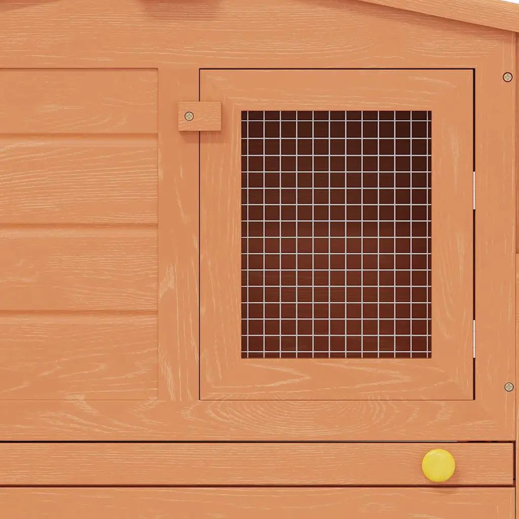 vidaXL Large Rabbit Hutch Small Animal House Pet Cage with Roofs Wood - from vidaXL