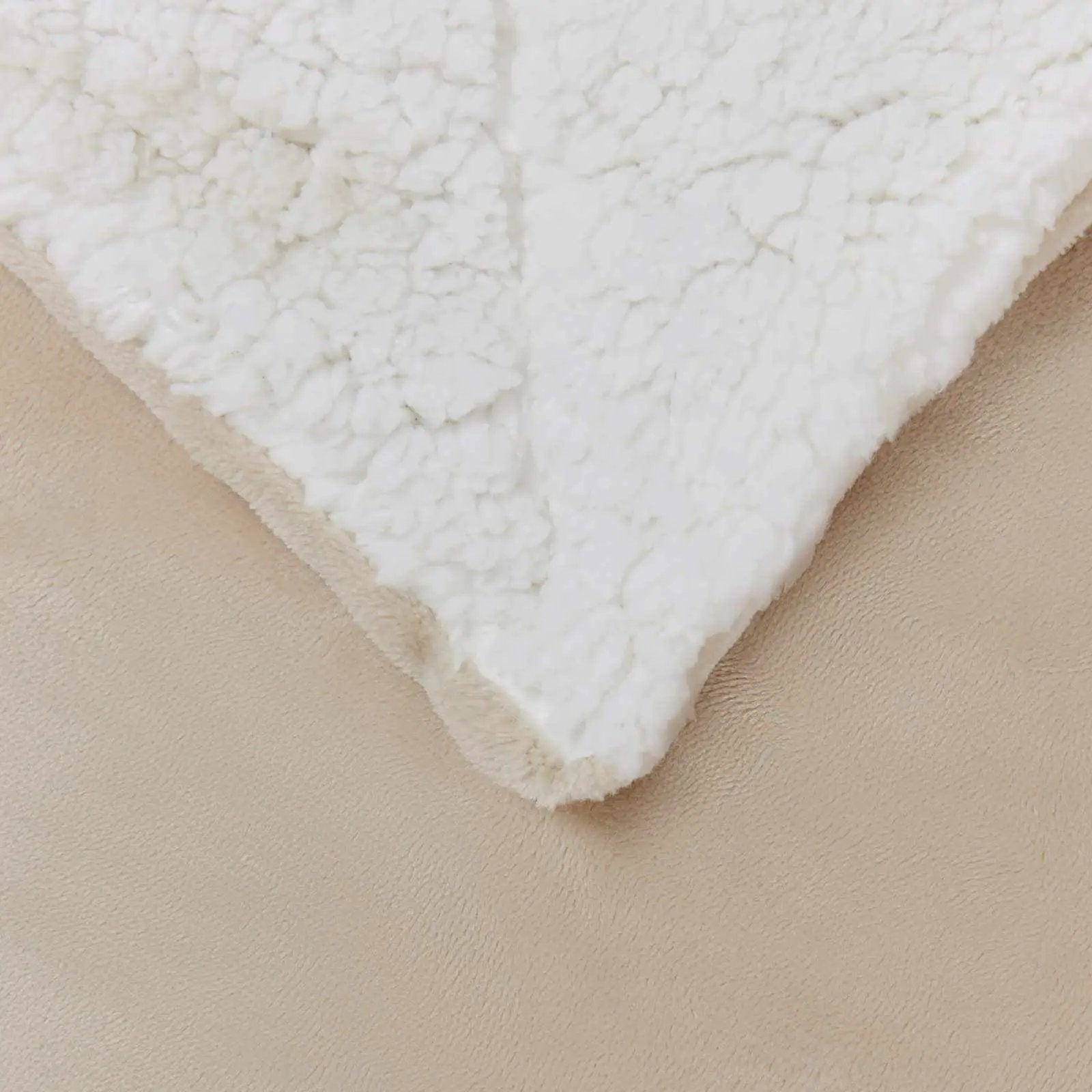 vidaXL vidaXL Throw Blanket Beige 130 x 150 cm Fleece - Throws