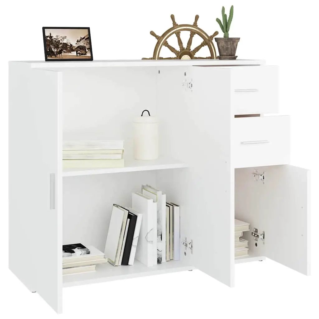 vidaXL vidaXL Sideboard White 91x29.5x75 cm Engineered Wood - Sideboard
