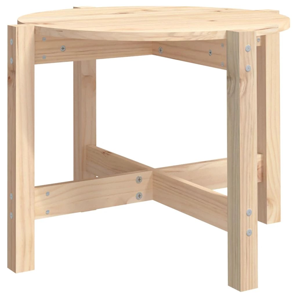 vidaXL vidaXL Coffee Table Ø62.5x45cm Solid Pine Home - Coffee Table