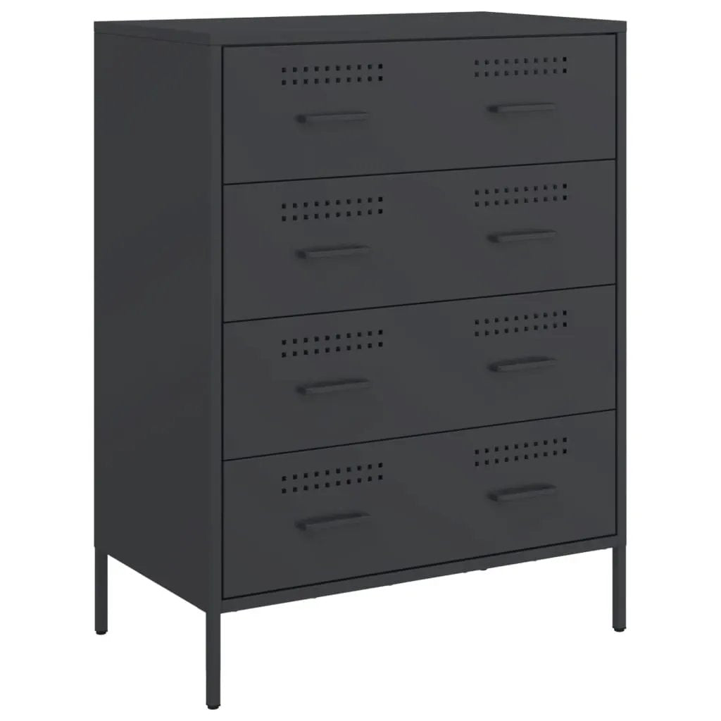 vidaXL vidaXL Sideboard Black 68x39x89 cm Steel - Sideboard