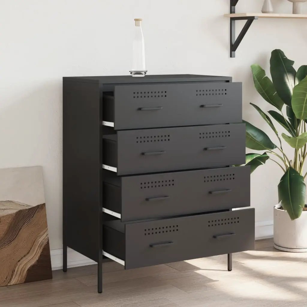 vidaXL vidaXL Sideboard Black 68x39x89 cm Steel - Sideboard