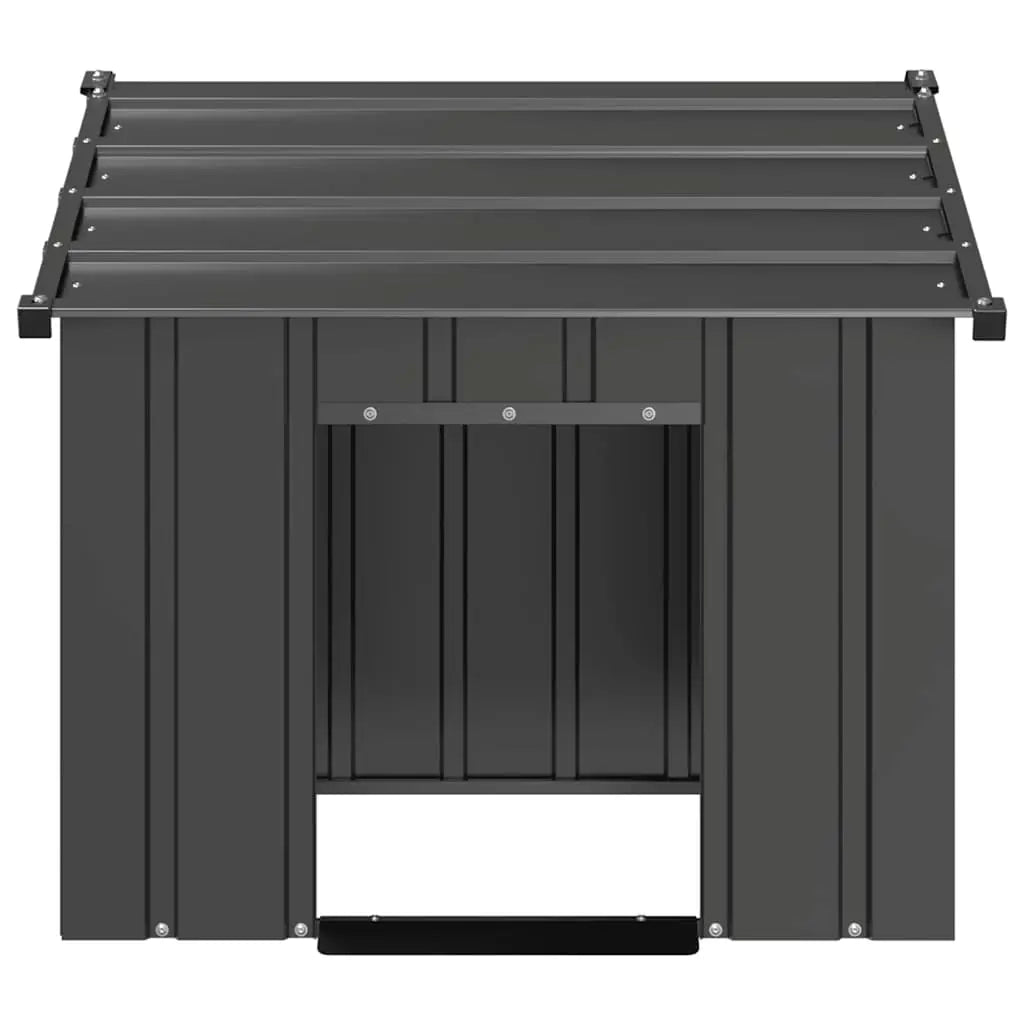 vidaXL Dog House with Roof 85x107x81 cm Galvanised Steel - from vidaXL