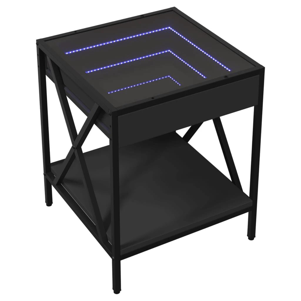 vidaXL Infinity LED Coffee Table 40x40x49 cm With RGB Infinity Mirror For Living Room Modern Home Decor Accent by vidaXL