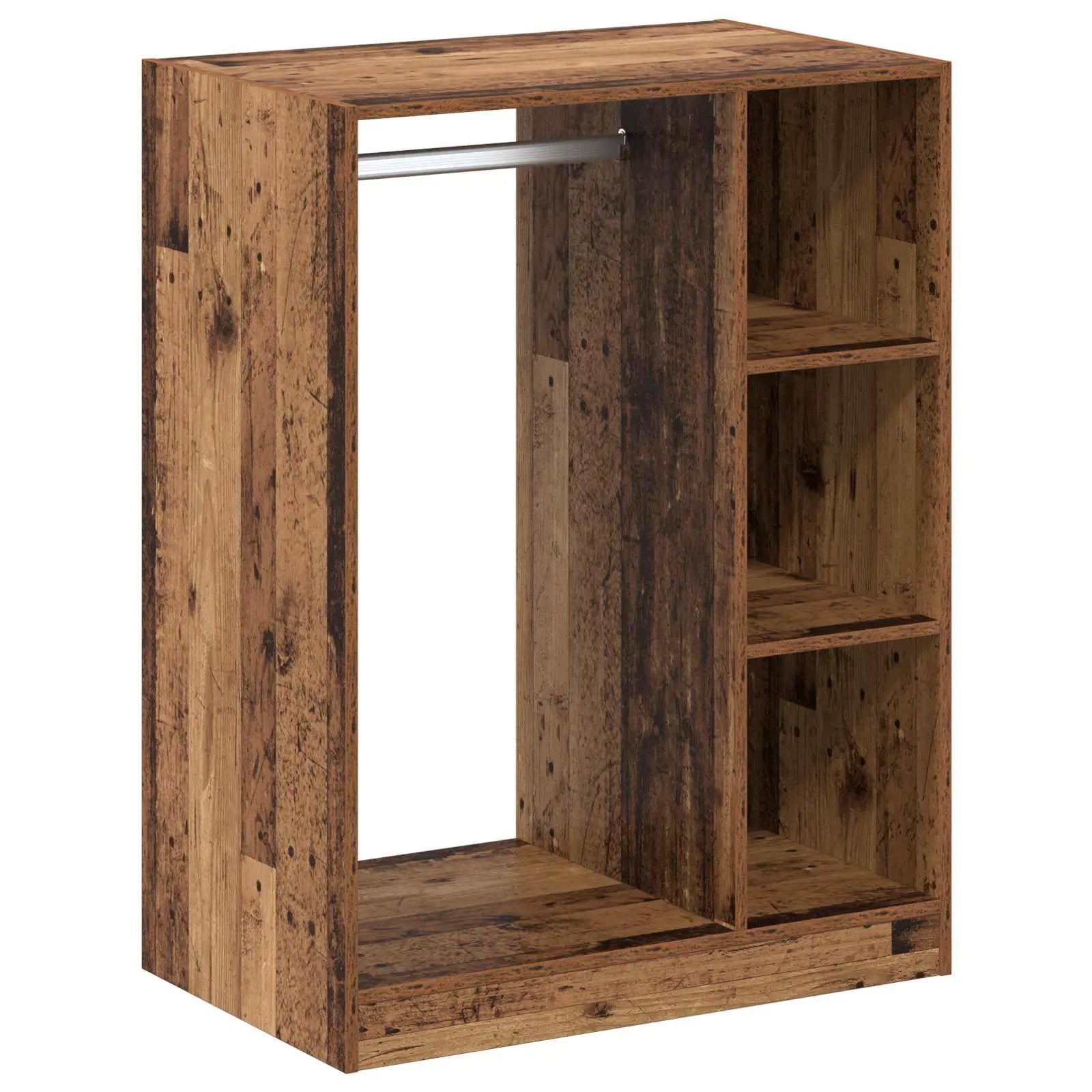 vidaXL vidaXL Wardrobe with Shelf with Storage Old Wood 77 x 48 x 102 cm - Wardrobe