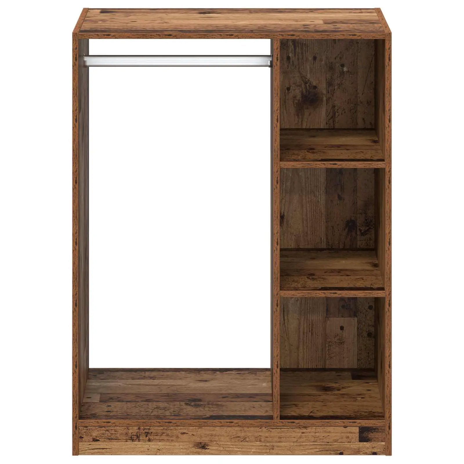 vidaXL vidaXL Wardrobe with Shelf with Storage Old Wood 77 x 48 x 102 cm - Wardrobe