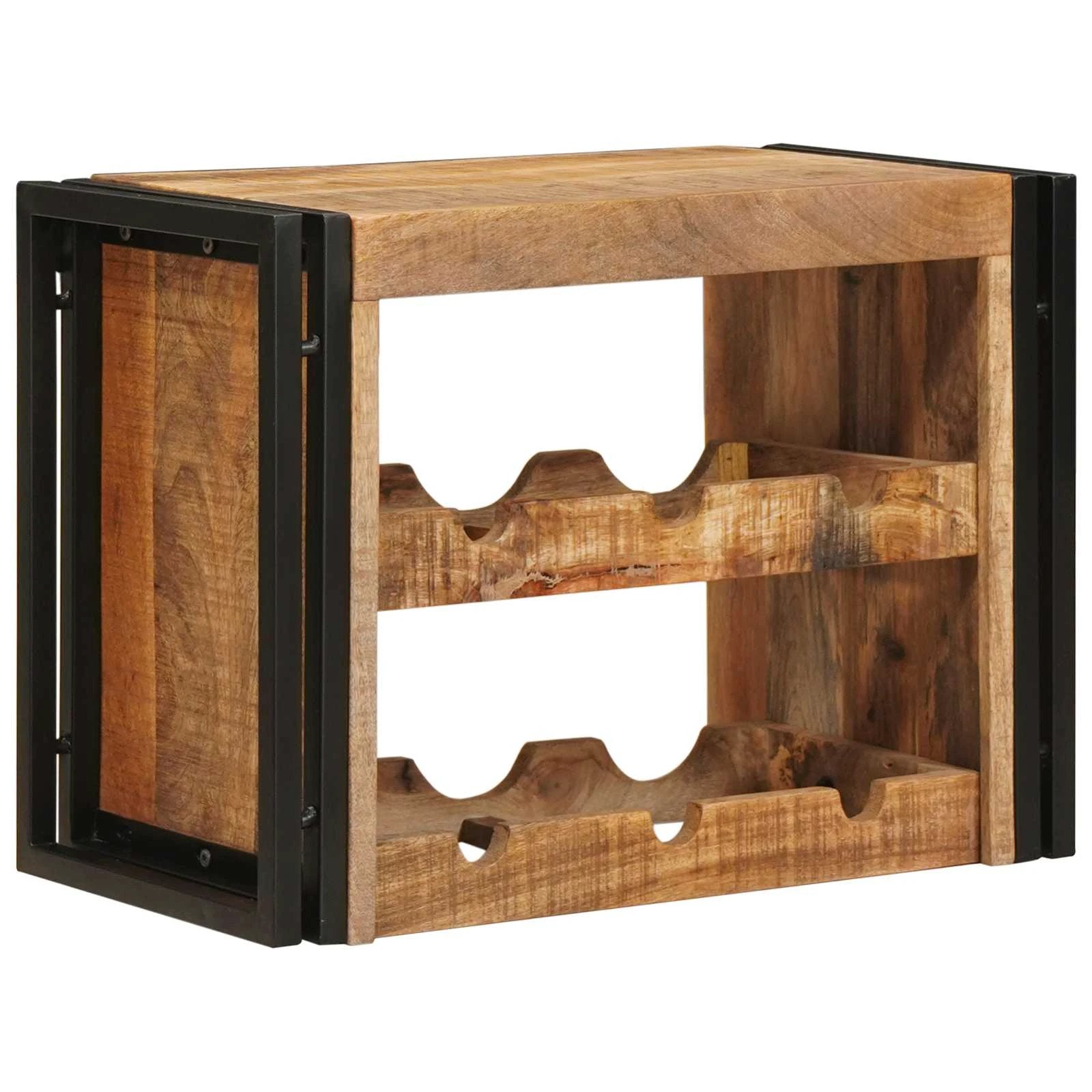 vidaXL vidaXL Wine Rack Brown 60 x 45 x 33 cm Solid Rough Mango Wood - Wine Rack
