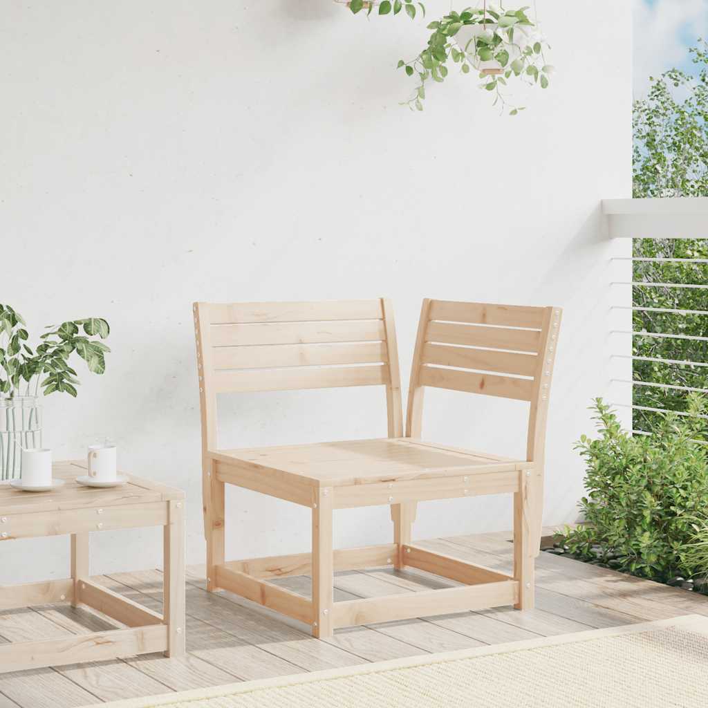 vidaXL vidaXL Garden Sofa | Natural Pine | Solid pine wood | 73 x 73 x 78 cm | Modular - Garden Sofa Sets