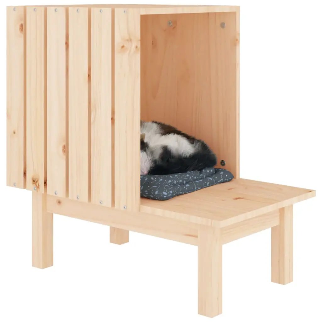 vidaXL vidaXL Cat House 60x36x60 cm Solid Wood Pine - Cat House