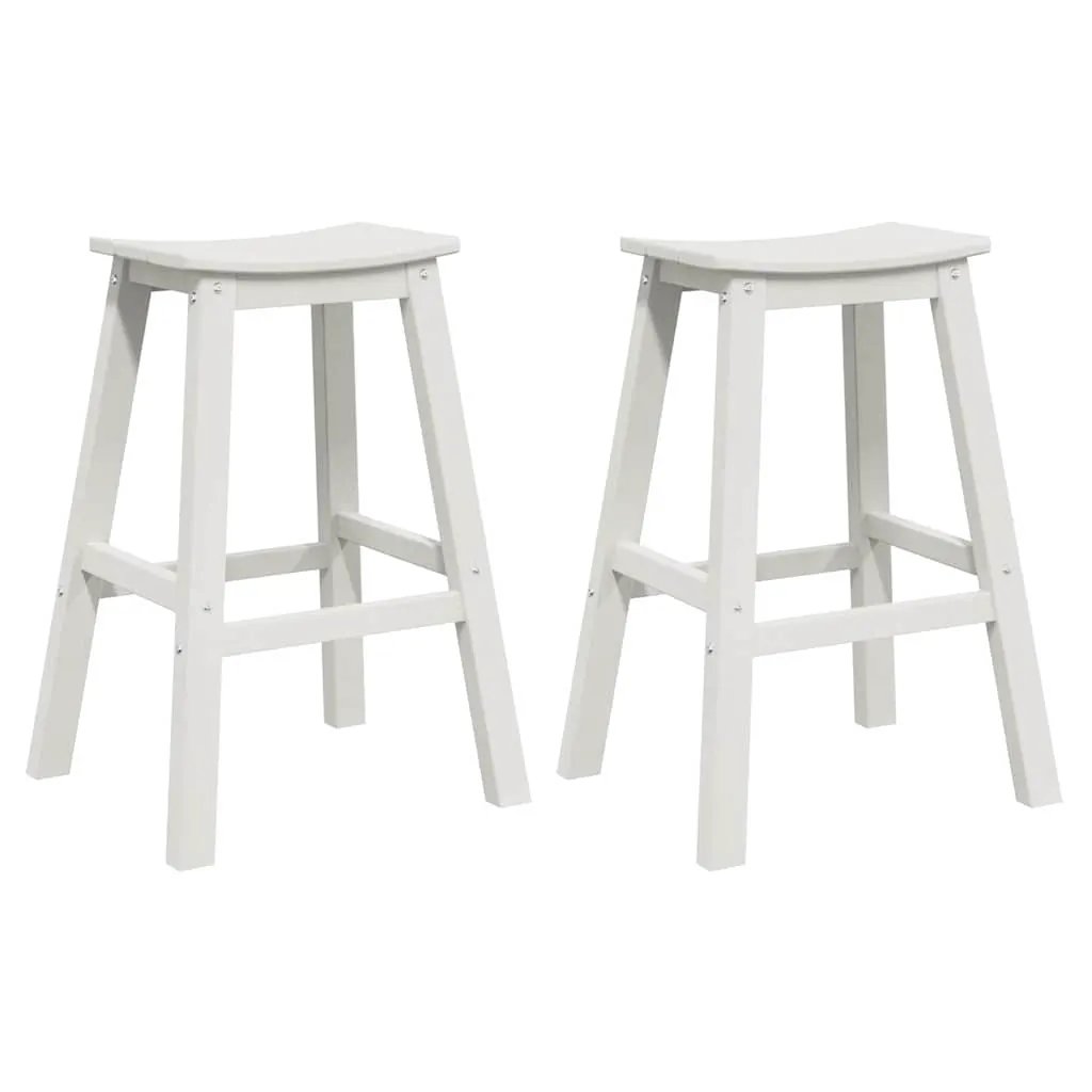 vidaXL vidaXL Bar Stool 2 pcs White 52 x 43 x 73.5 cm HDPE - Bar Stool
