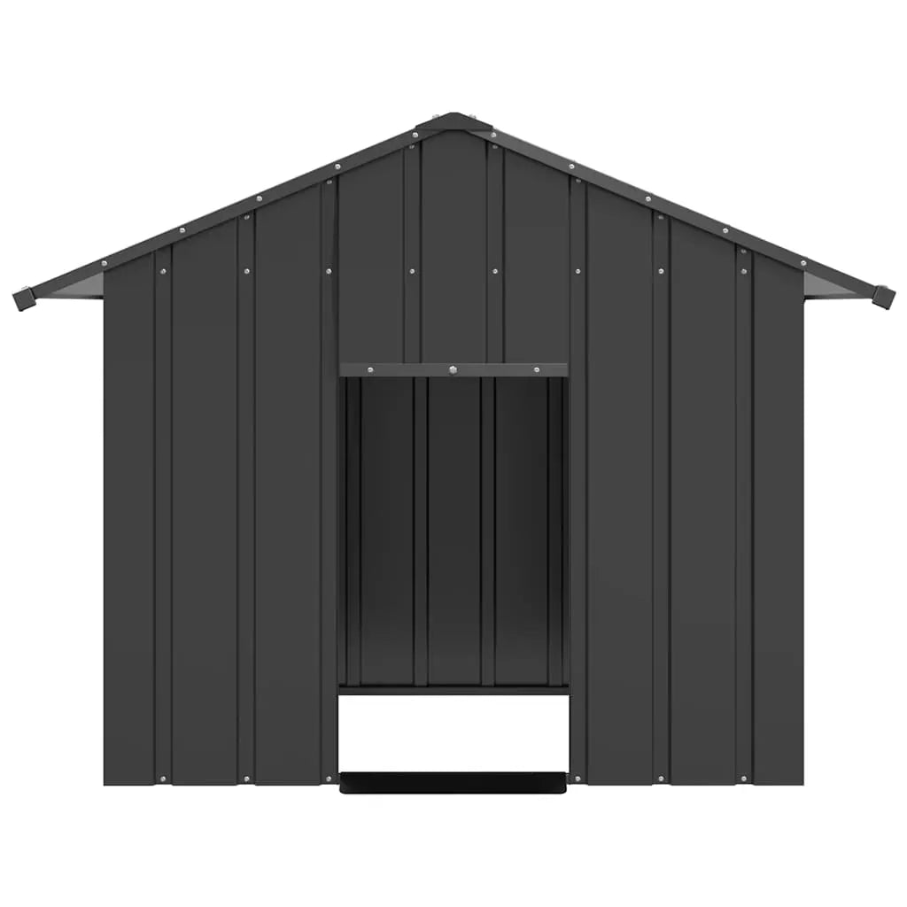 vidaXL Dog House with Roof 131x101x102 cm Galvanised Steel - from vidaXL