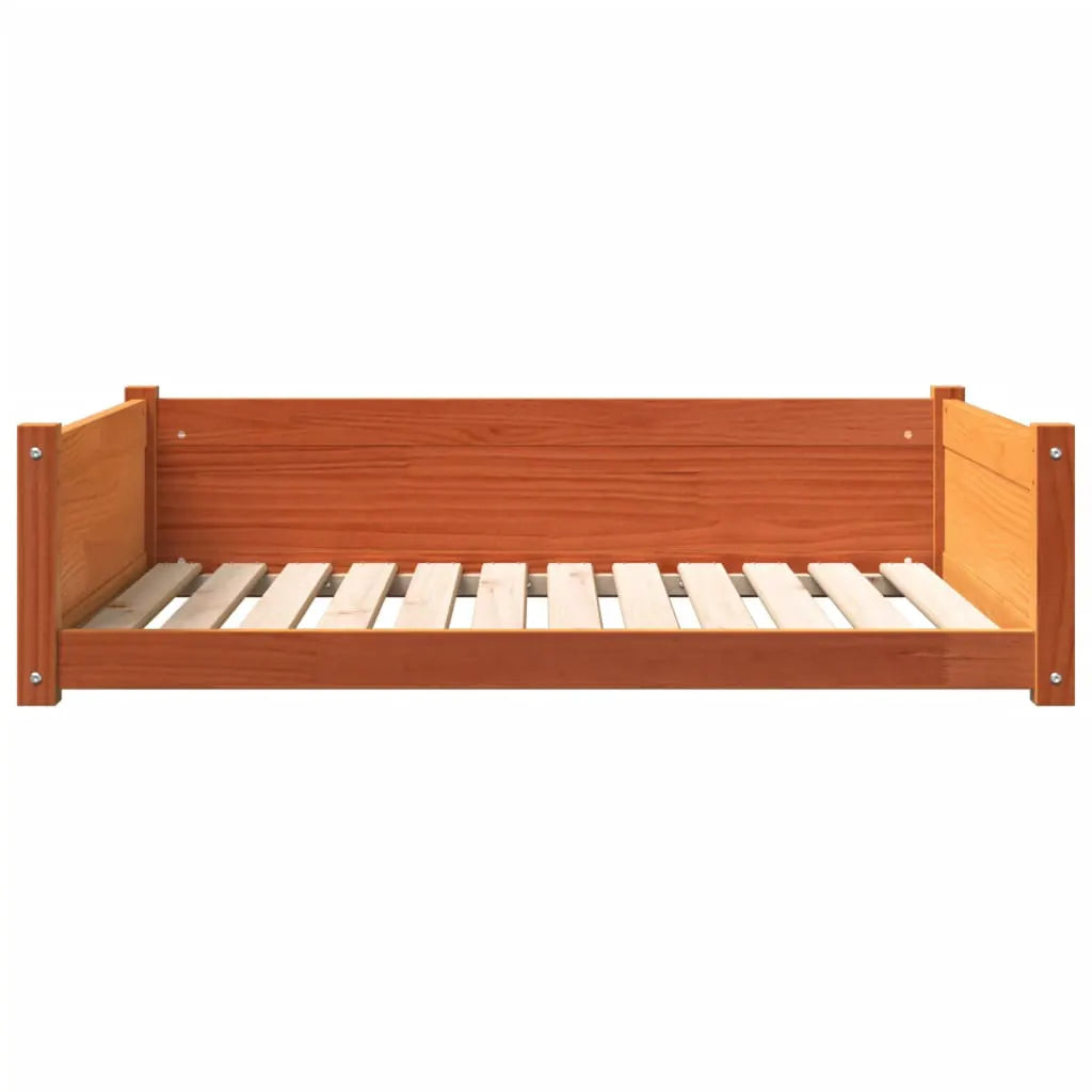 vidaXL Dog Bed Wax Brown 105.5x75.5x28 cm Solid Wood Pine - from vidaXL