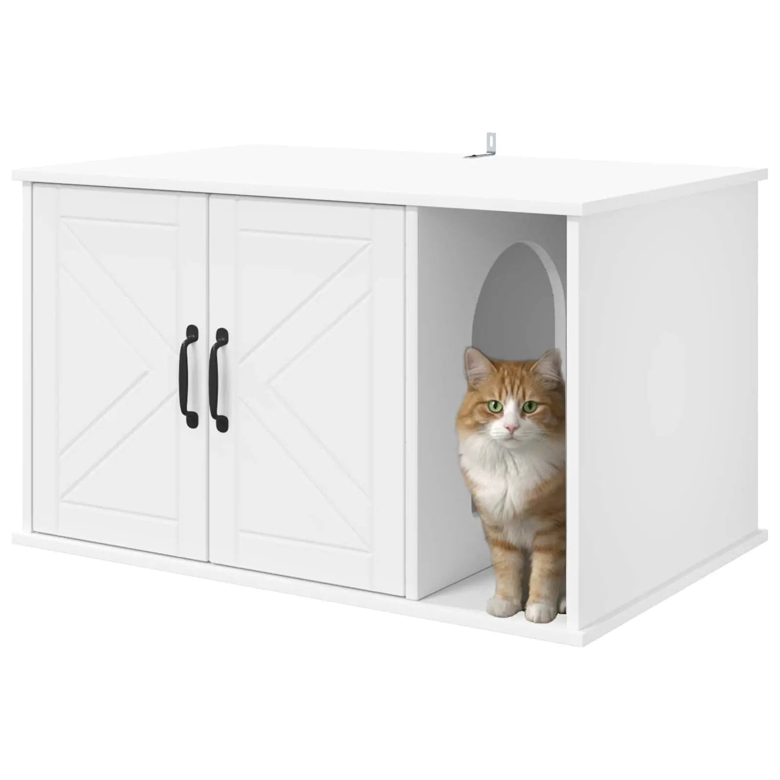 vidaXL vidaXL Cat House White 85 x 55 x 50 cm Engineered Wood - Cat House