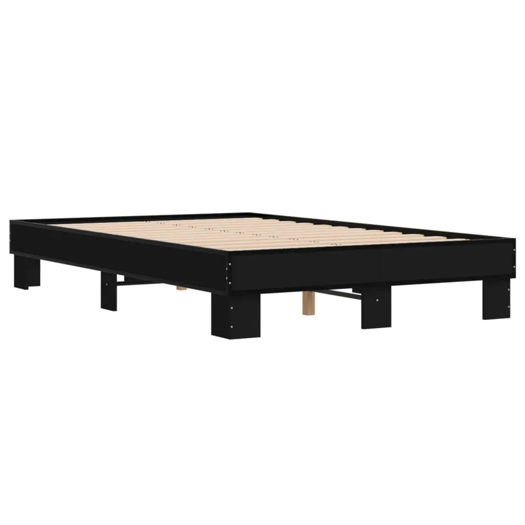 vidaXL Bed Frame without Mattress Black 140x200 cm - from vidaXL