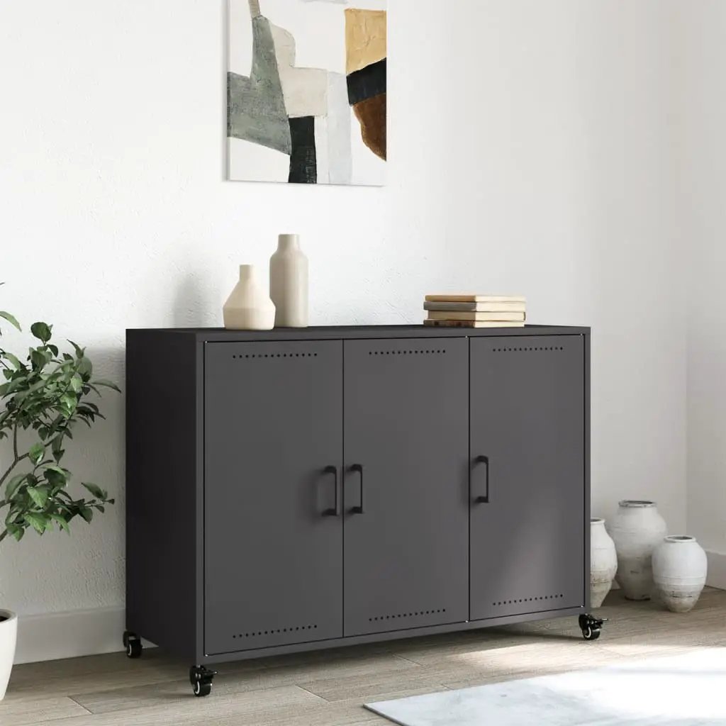 vidaXL vidaXL Sideboard Black 100.5x39x72 cm Steel - Sideboard
