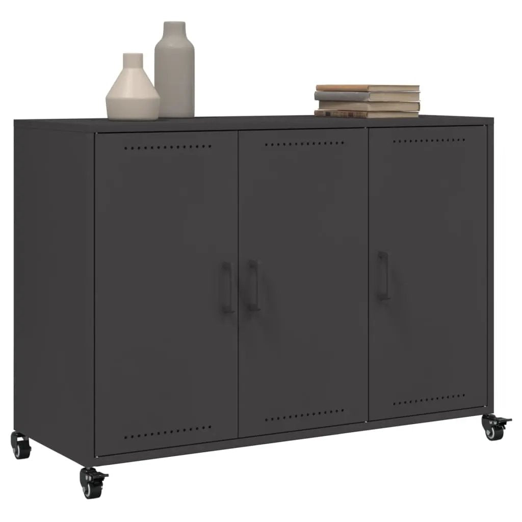 vidaXL vidaXL Sideboard Black 100.5x39x72 cm Steel - Sideboard