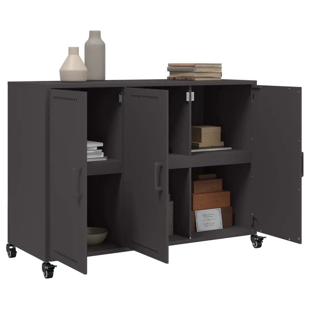 vidaXL vidaXL Sideboard Black 100.5x39x72 cm Steel - Sideboard