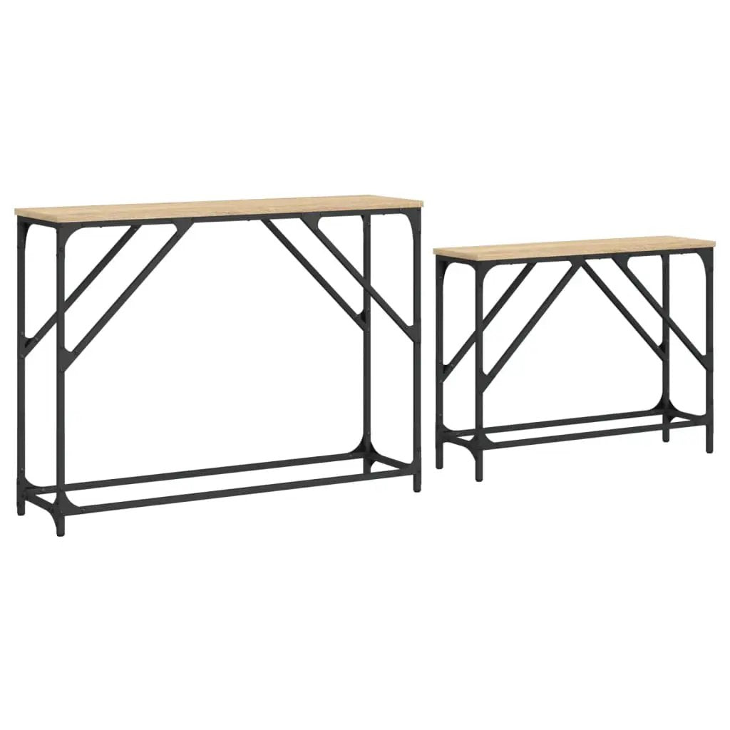 vidaXL vidaXL Nesting Console Tables 2 pcs Sonoma Oak Engineered Wood - Nest of Tables