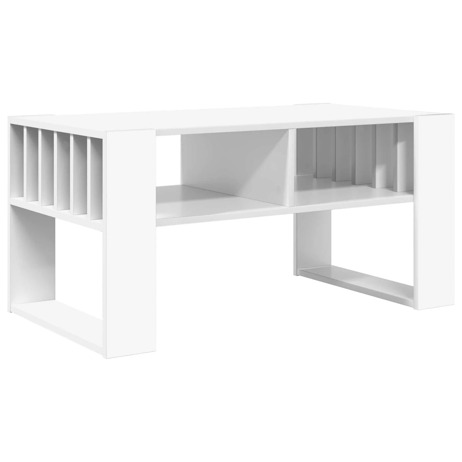 vidaXL vidaXL Coffee Table 92x49.5x45 cm Engineered Wood Open Shelf Durable Rustic Finish For Living Room Decor - Coffee Table