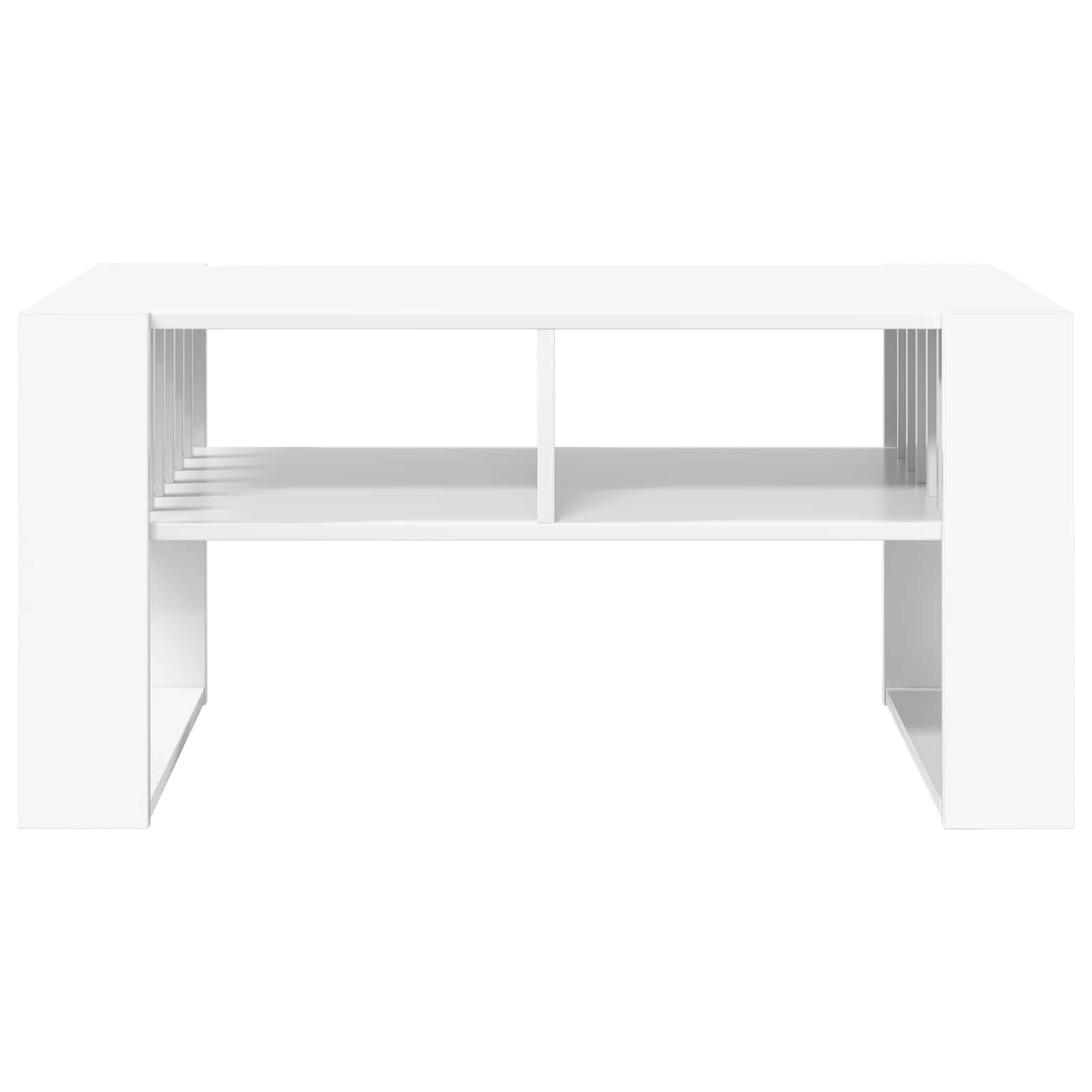 vidaXL vidaXL Coffee Table 92x49.5x45 cm Engineered Wood Open Shelf Durable Rustic Finish For Living Room Decor - Coffee Table