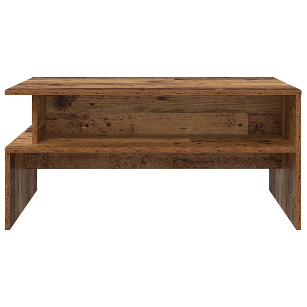 vidaXL Coffee Table 90 x 55 x 42.5 cm Engineered Wood Modern Rectangle Two-Tier Storage Living Room by vidaXL