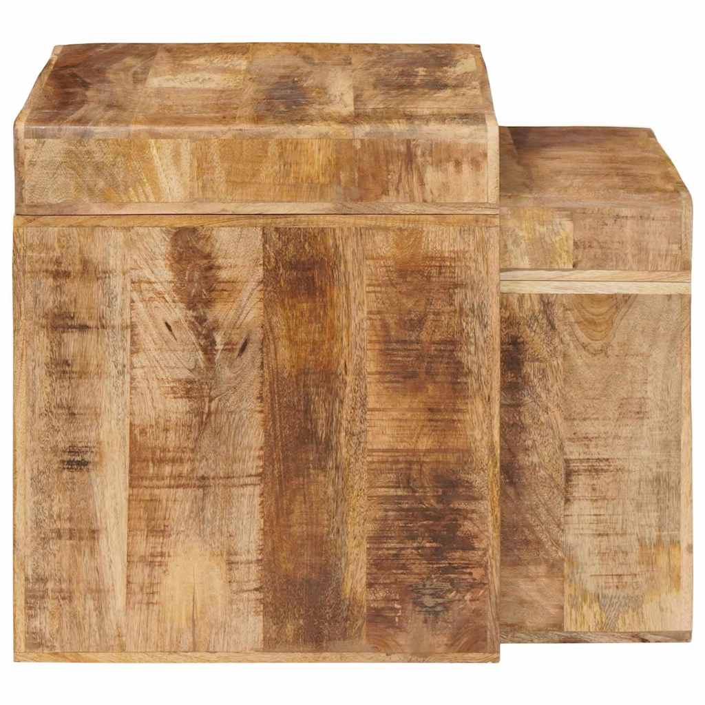 vidaXL vidaXL Nesting Tables 2 pcs Brown 46 x 40 x 46 cm Solid Mango Wood - Nest of Tables