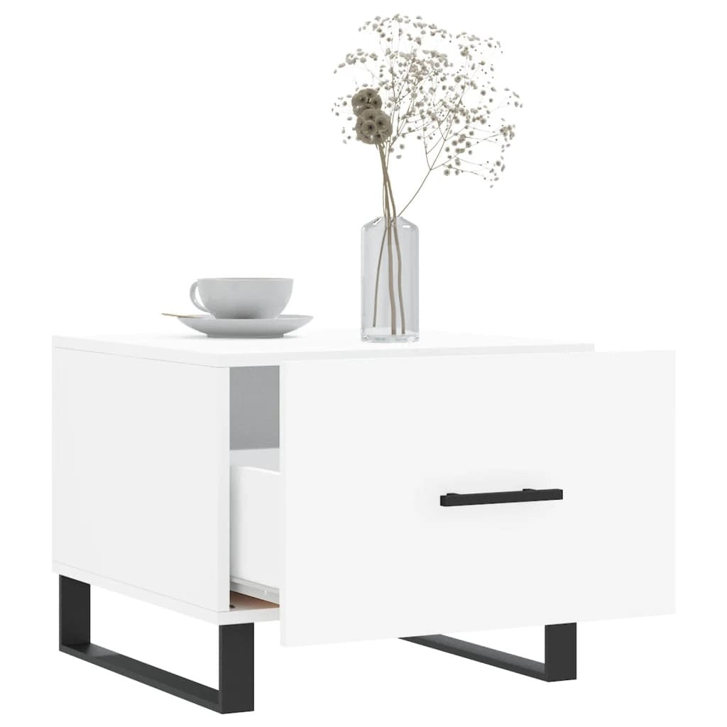 vidaXL VidaXL Coffee Table 50x50x40 cm Engineered Wood With Drawer Moisture Resistant For Living Room - Coffee Table