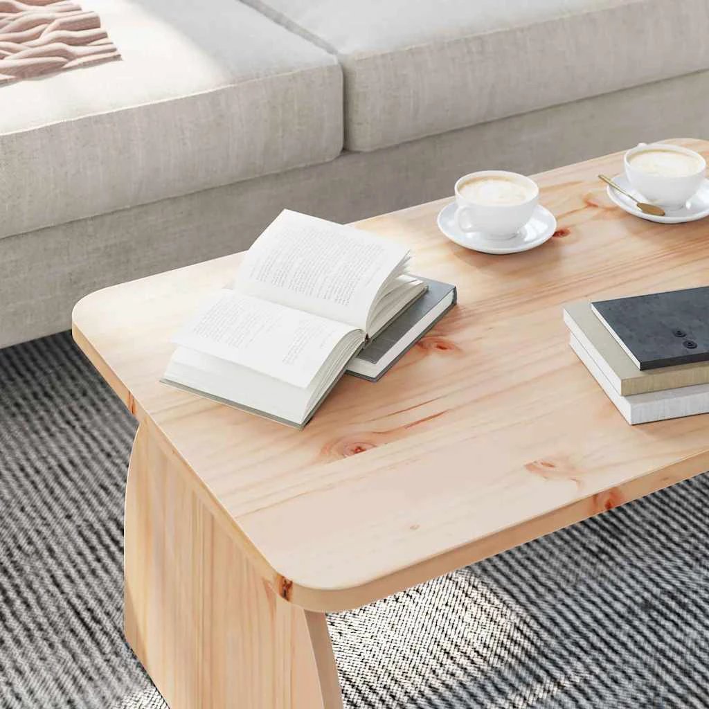 vidaXL VidaXL Coffee Table 80x50x31 Solid Pine Home - Coffee Table
