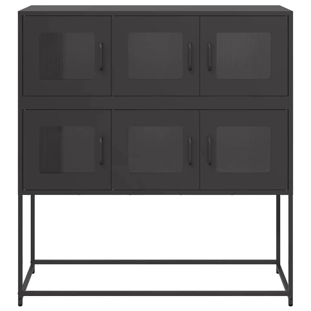 vidaXL vidaXL Sideboard Black 100.5x39x107 cm Cold-rolled Steel - Sideboard