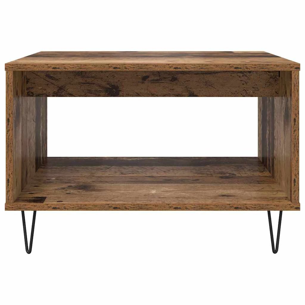 vidaXL Coffee Table 60x50x40 cm White Engineered Wood Open Shelf for Living Room by vidaXL