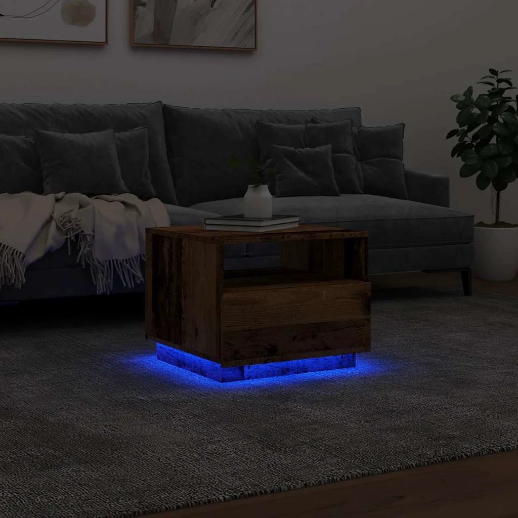 vidaXL VidaXL Coffee Table 50x49x40 LED Light Home - Coffee Table