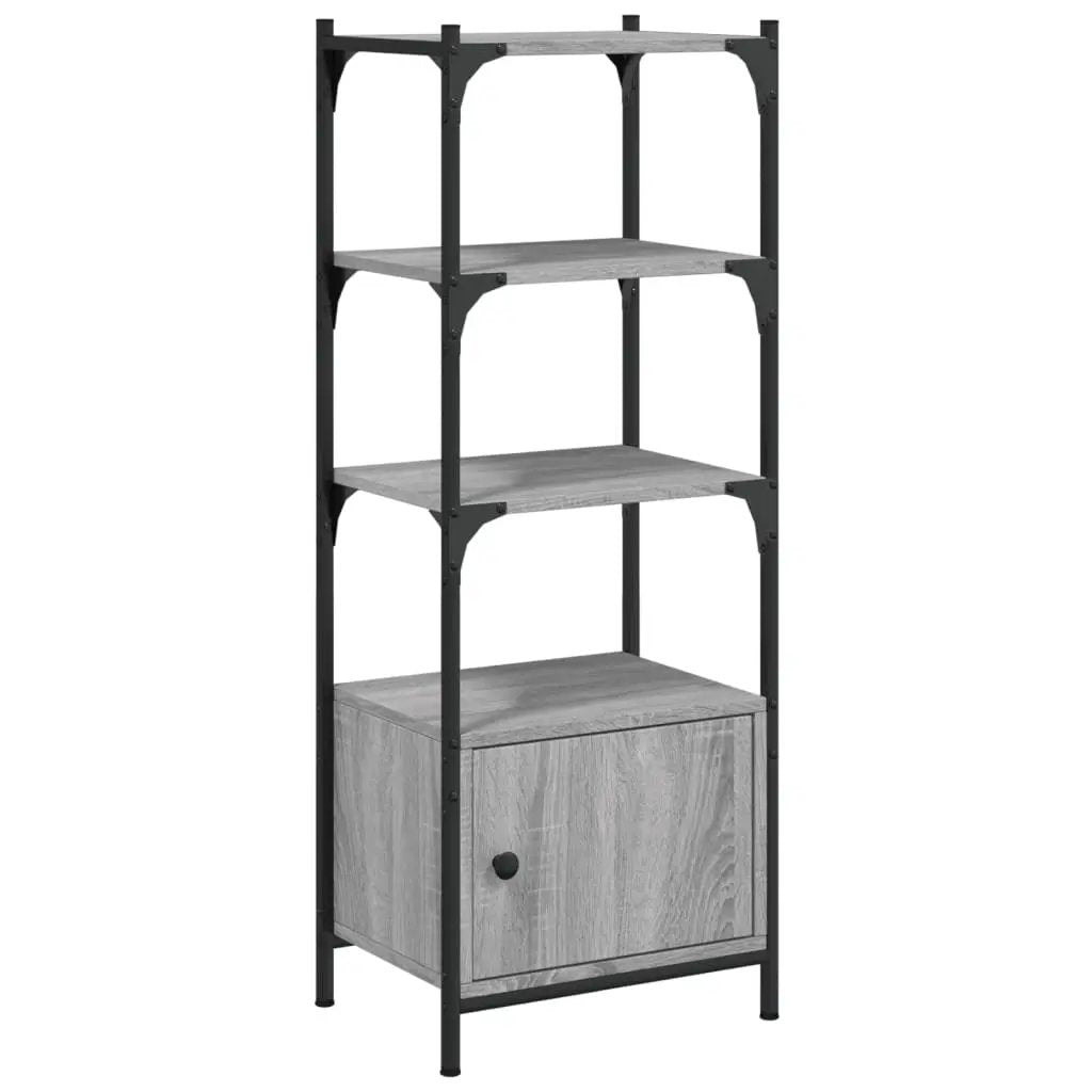vidaXL vidaXL Bookcase 3-Tier Grey Sonoma 41x30x109.5 cm Engineered Wood - Bookcase