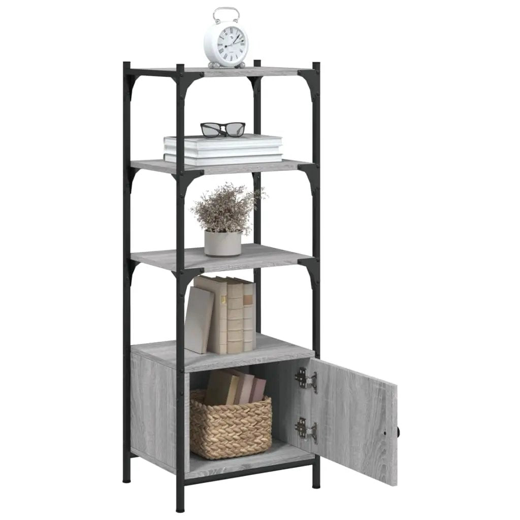 vidaXL vidaXL Bookcase 3-Tier Grey Sonoma 41x30x109.5 cm Engineered Wood - Bookcase