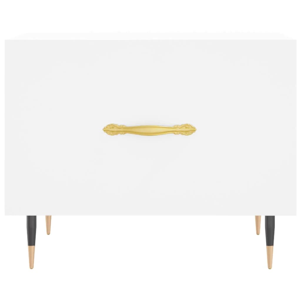 vidaXL vidaXL Coffee Table 50x50x40 cm White Engineered Wood With Drawer And Storage For Living Room - Coffee Table